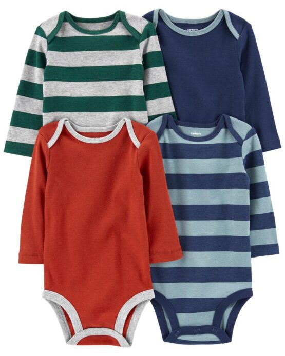 Carter's Baby 4-Pack Long-Sleeve Bodysuits
