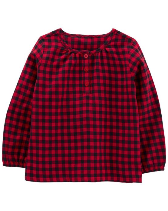 Carter's Toddler Red Navy Buffalo Top