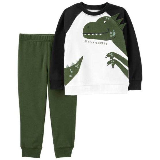 Carter’s Toddler 2-Piece Dinosaur Fleece Tee & Jogger Set