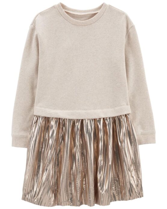 Carter's Big Girl Foil Dress Oatmeal