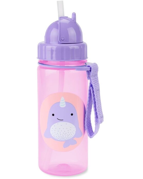 SKIP HOP Zoo Straw Bottle - 13 Oz - Whaleunicorn