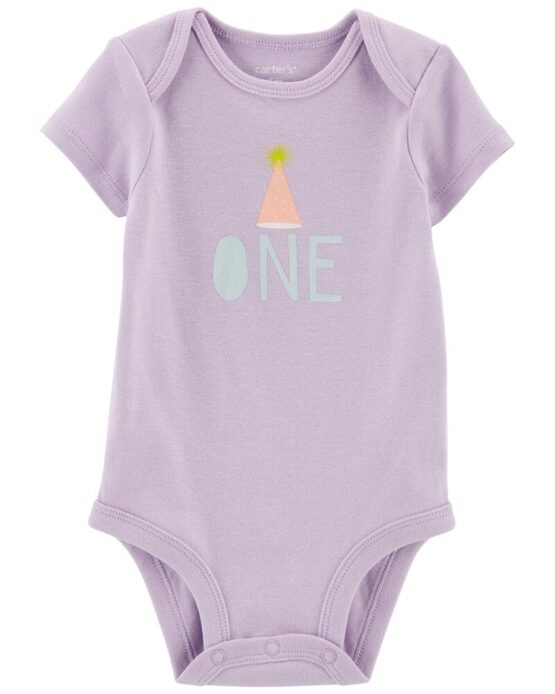 Carter's Birthday Short-Sleeve Bodysuit