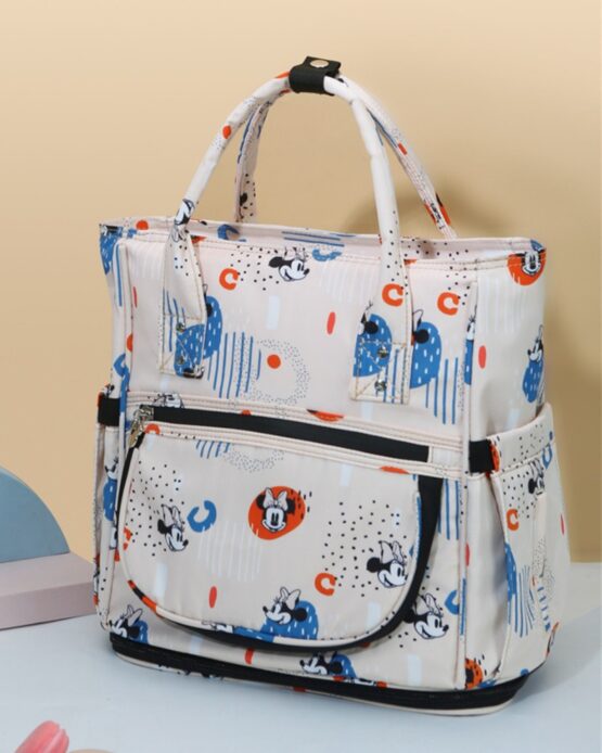 Disney Mickey Mouse White Print Diaper Bag