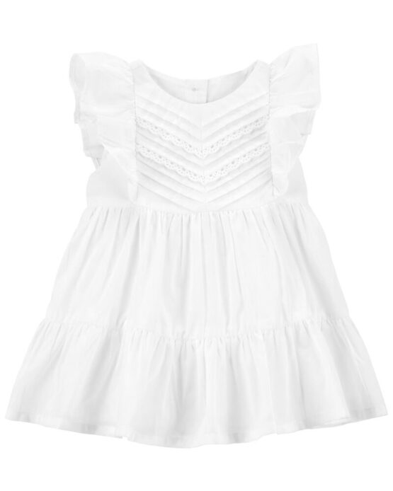 Carter's White Baby Eyelet Ruffle Tiered Sundress