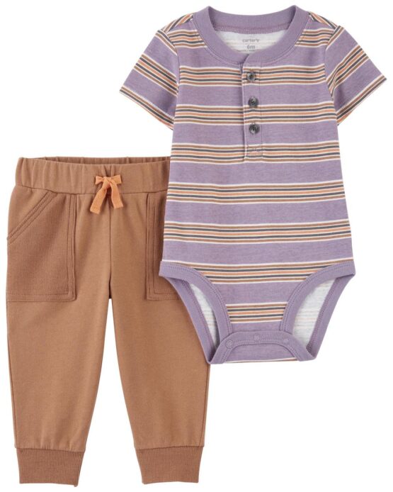 Carter's Baby 2-Piece Striped Bodysuit And Pants Set