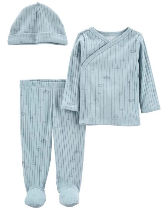 Carter's Blue 3-Piece Side-Snap Top & Pant Set | carters.com Visit