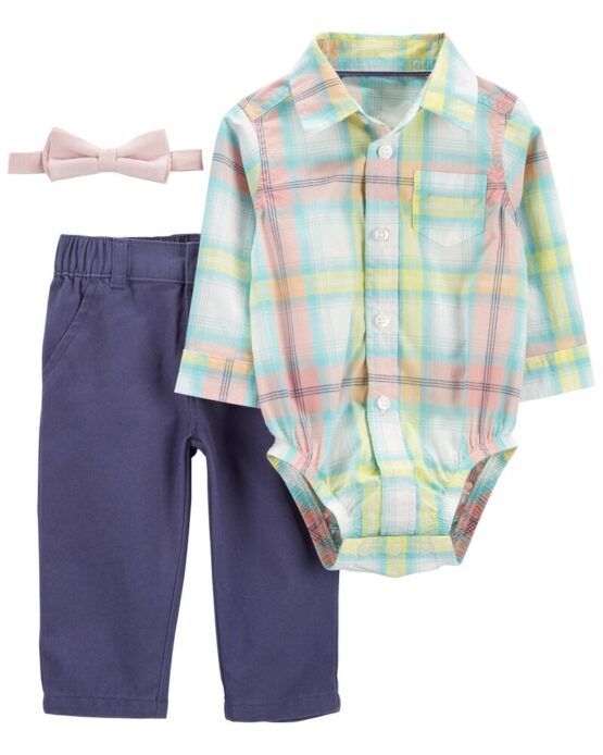 Carter's Baby 3-Piece Plaid Dress Me Up Set