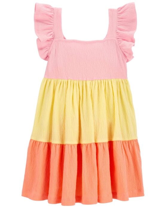 Carter's Toddler Flutter Crinkle Jersey Dres
