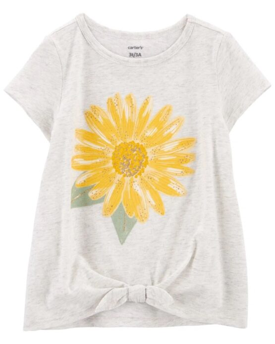 Carter's Heather Toddler Sunflower Jersey Tee