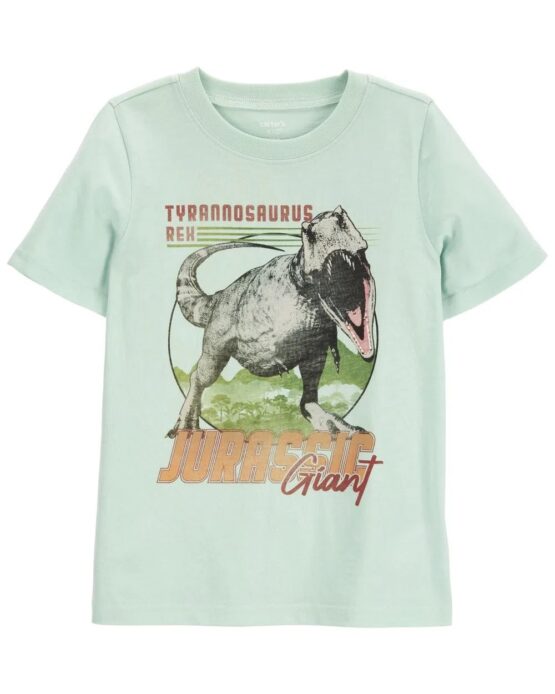 Carter's Green Kid Dinosaur Jersey Tee