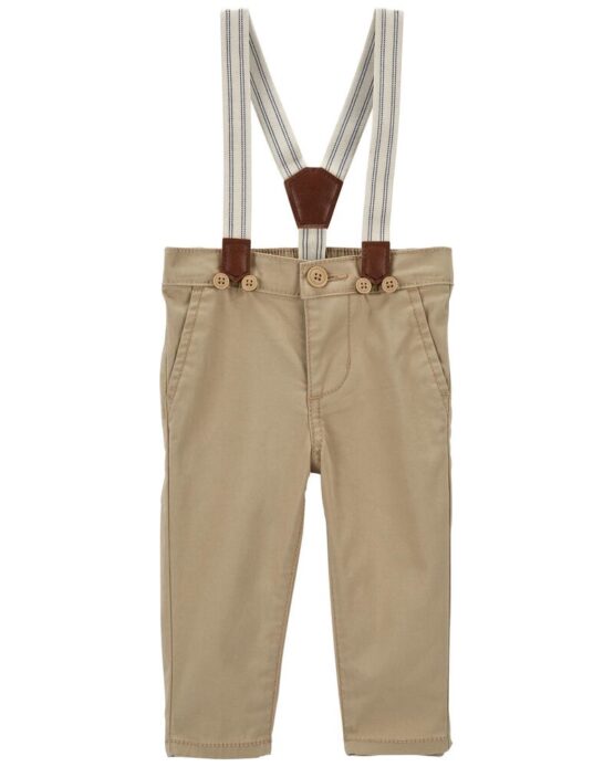 Carter's Pantalon Khaki con Tirantes