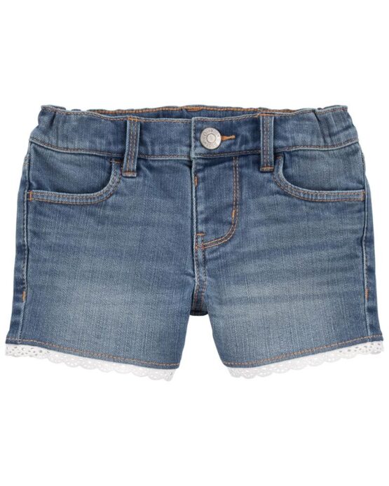 Oshkosh B'gosh Kid Iconic Denim Shorts: Lace Hem Remix