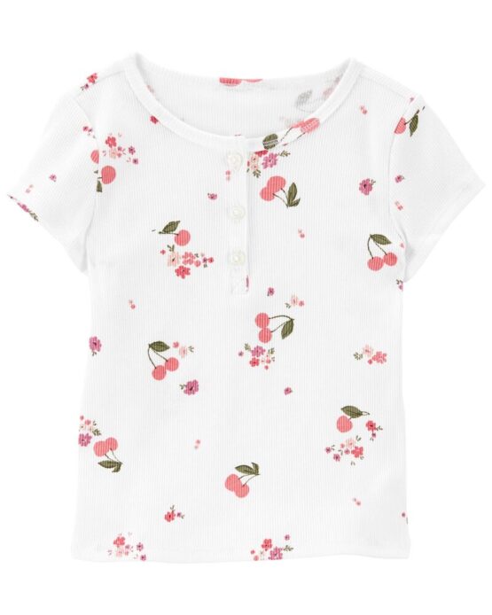 Carter's Toddler Cherry Print Ribbed Tee