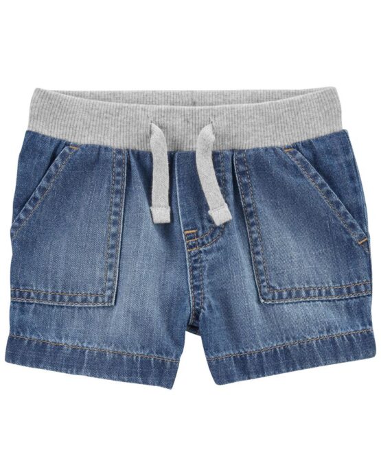 Carter's Blue Baby Iconic Denim Shorts: Pull-On Remix