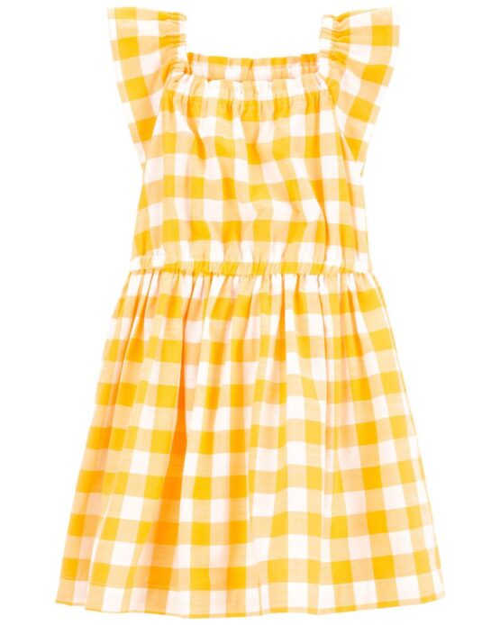 Carter's Yellow Toddler Yellow Gingham Dress