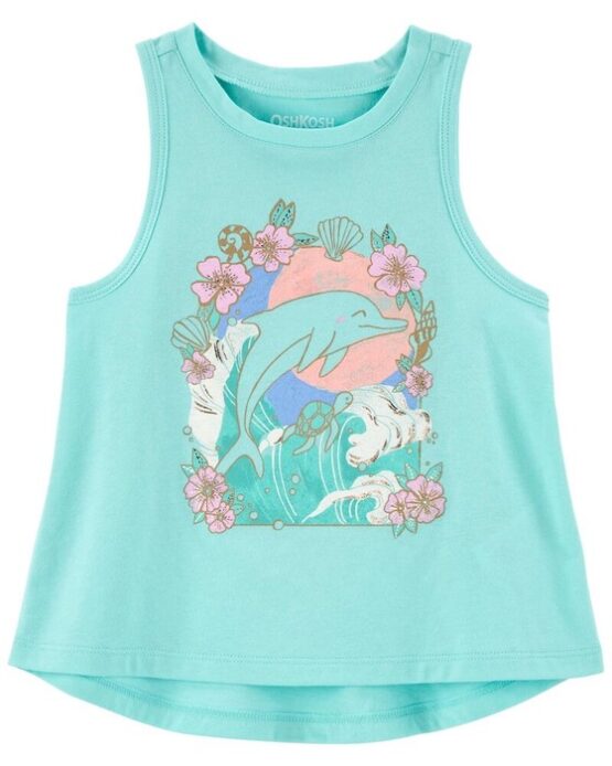 Carter's Blue Toddler Graphic Jersey Swing Tank