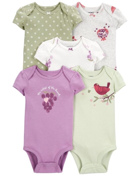 Carter's Baby 5-Pack Short-Sleeve Bodysuits