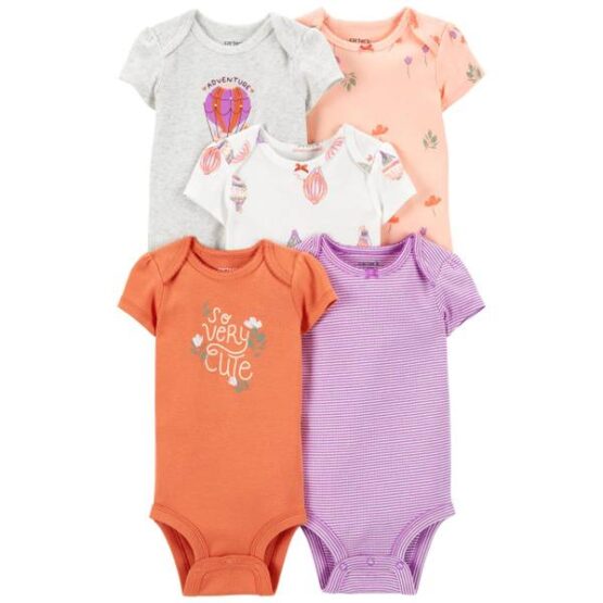 Carter's Baby 5-Pack Short-Sleeve Bodysuits