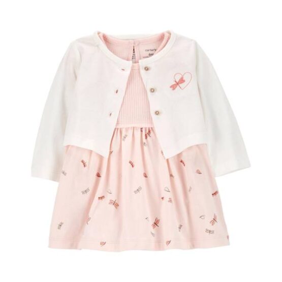 Carter's 2-Piece Bodysuit Dress & Cardigan Set