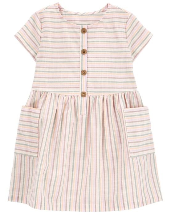 Carter's Multi Striped Poplin Dress