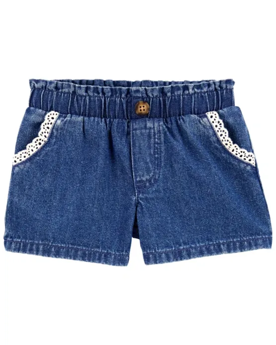 Carter's Short Tipo Jean con Bordado