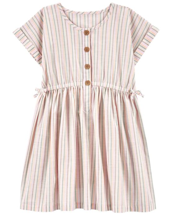 Carter's Vestido Multi Color Tela de Lino