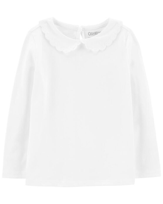 Carter's Blusa Manga Larga de Niña Blanca