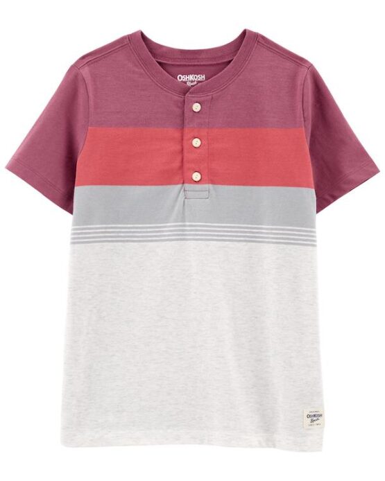Oshkosh B'gosh Camiseta Henley Rayada con Botones