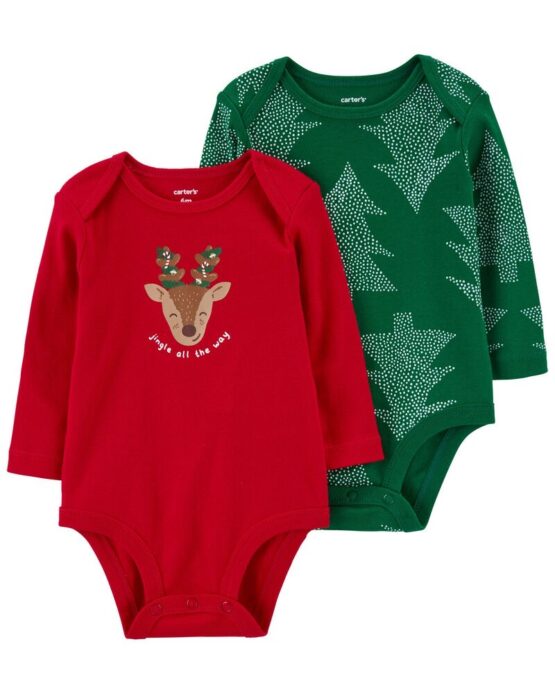 Carter's Set de 2 Mamelucos Navideños M/L