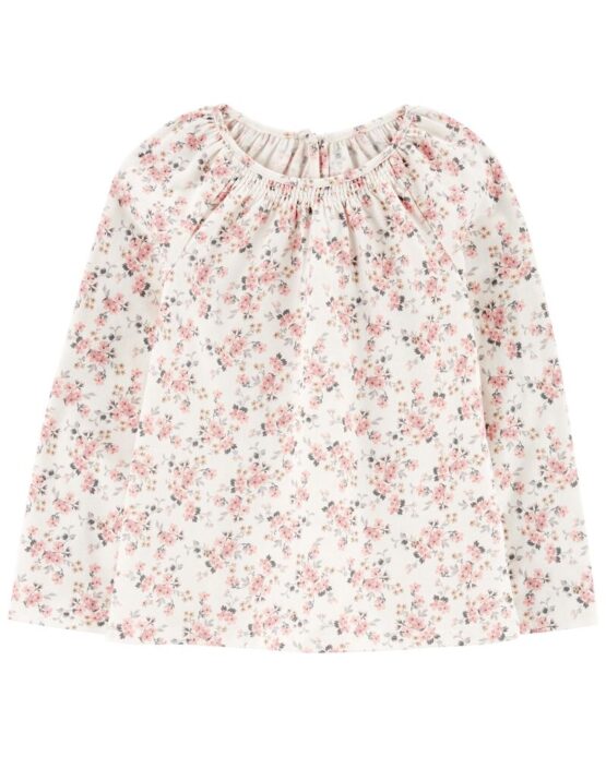 Carter's Blusa Manga Larga Floreada