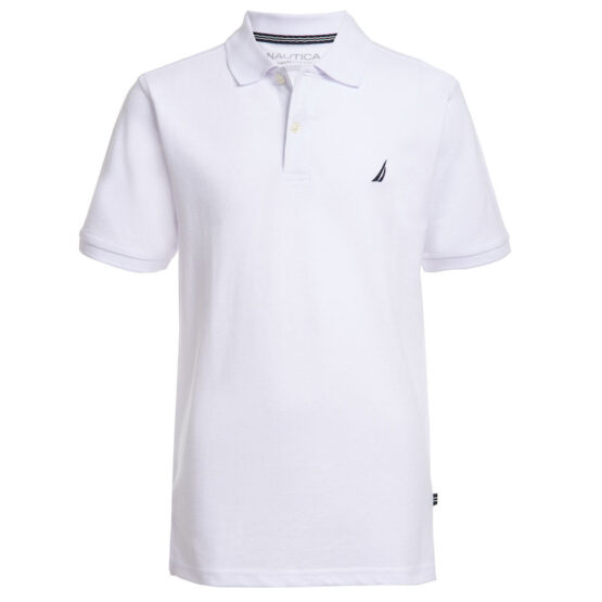 Nautica Polo Blanca 100% Algodón Pique
