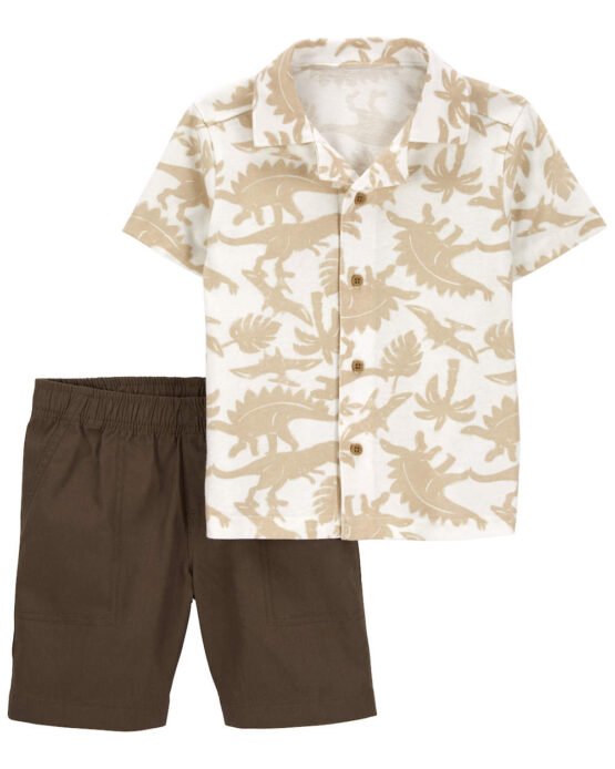 Carter's Conjunto de Camisa Dino y Short
