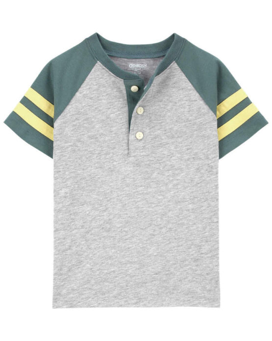 Camiseta  Carter's Henley Con Botones Manga Corta