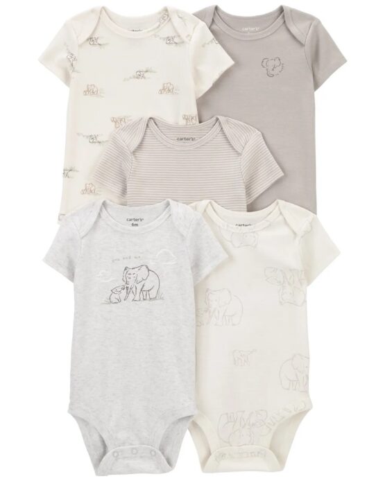 Carter's Set de 5 Mamelucos Animales