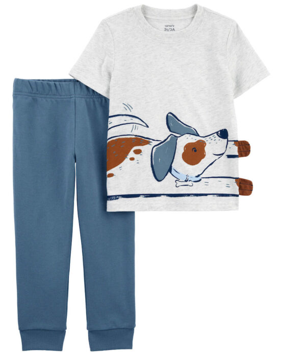 Carter's Conjunto de Camiseta y Jogger Perrito