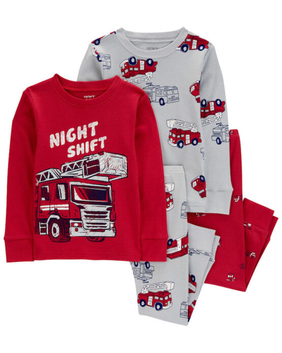 Carter's 4-Piece Night Shift 100% Cotton PJs