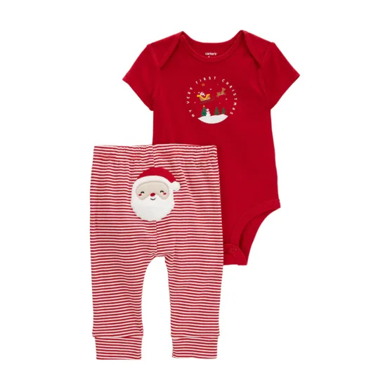 Carter's conjunto manga corta de primera Navidad