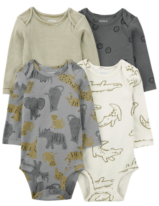 Carter's Set de 4 Mamelucos Manga Larga