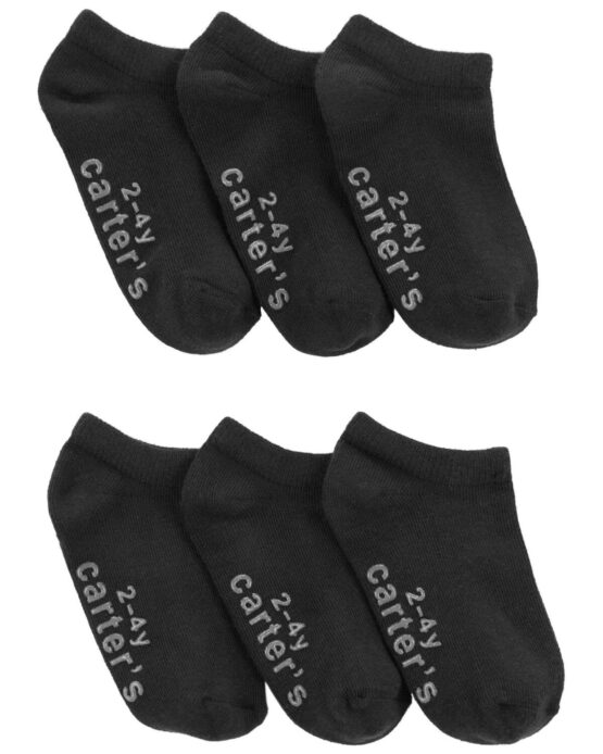 Carter's Paquete de 6 pares de Calcetines Negros Unisex