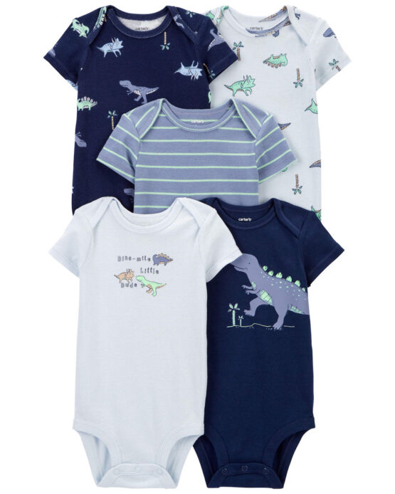 Carter's Set de 5 Mamelucos Dino