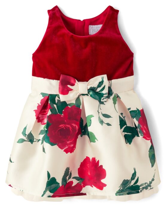 Vestido Children's Place Rojo Floreado