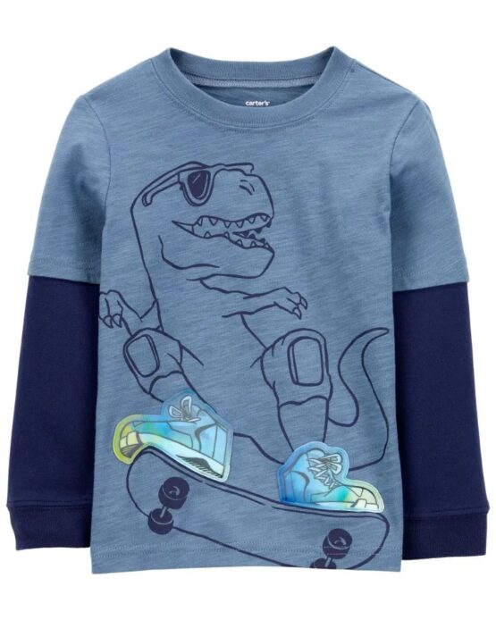 Camiseta Carter's Dino Skateboard Toddler