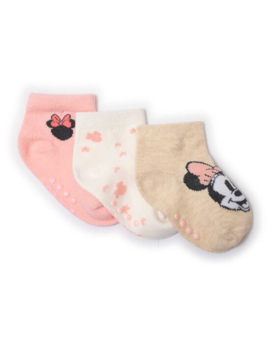St Jacks Minnie Mouse Paquete de 3 Calcetines