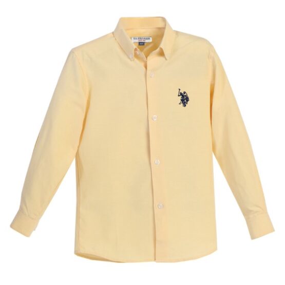 US Polo Assn Camisa de Botones M/L Amarilla 100% Oxford Amarilla