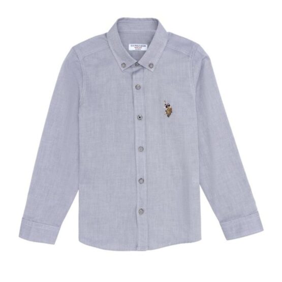 US Polo Assn Camisa de Botones M/L Azul 100% Algodón Oxford Navy