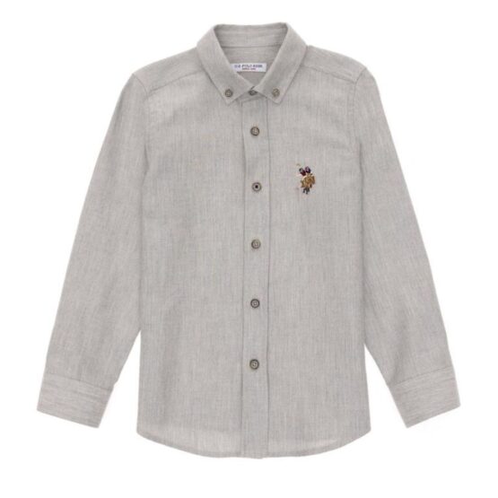 US Polo Assn Camisa de Botones M/L Azul 100% Algodón Oxford Black