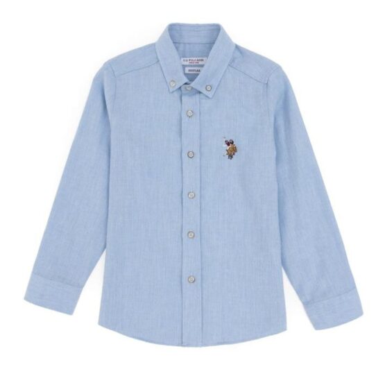 US Polo Assn Camisa de Botones M/L Blue100% Algodon Oxford