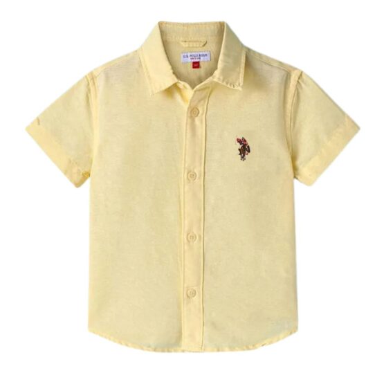 U.S. Polo Assn. Camisa Botones100% Algodon Oxford Amarilla