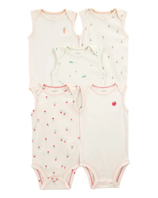 Set de 5 Mamelucos Sin Manga Carter's