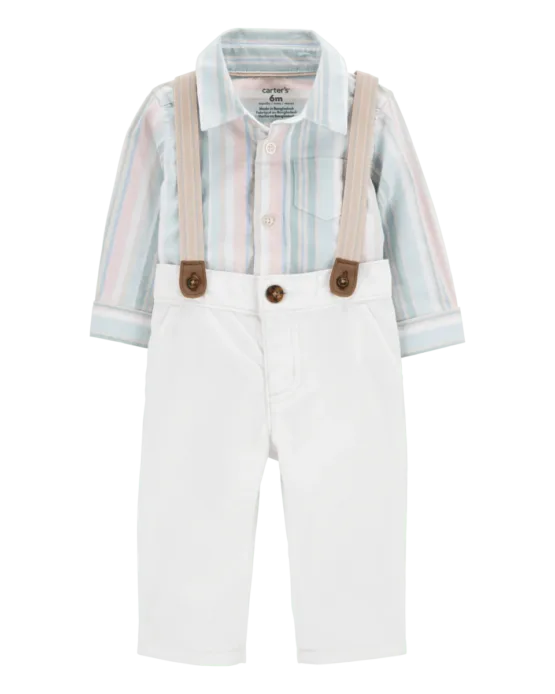 Conjunto Formal de Botones de 3 Pcs Carter's M/L